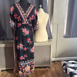 Floral Black Maxi Dress
